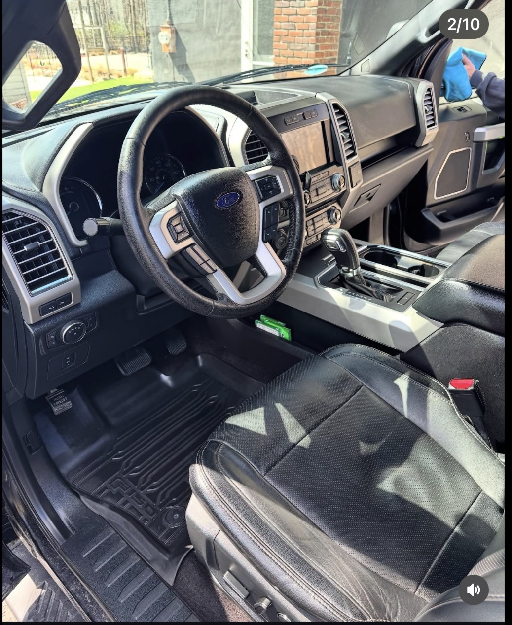 Truck driver area after interior detailing