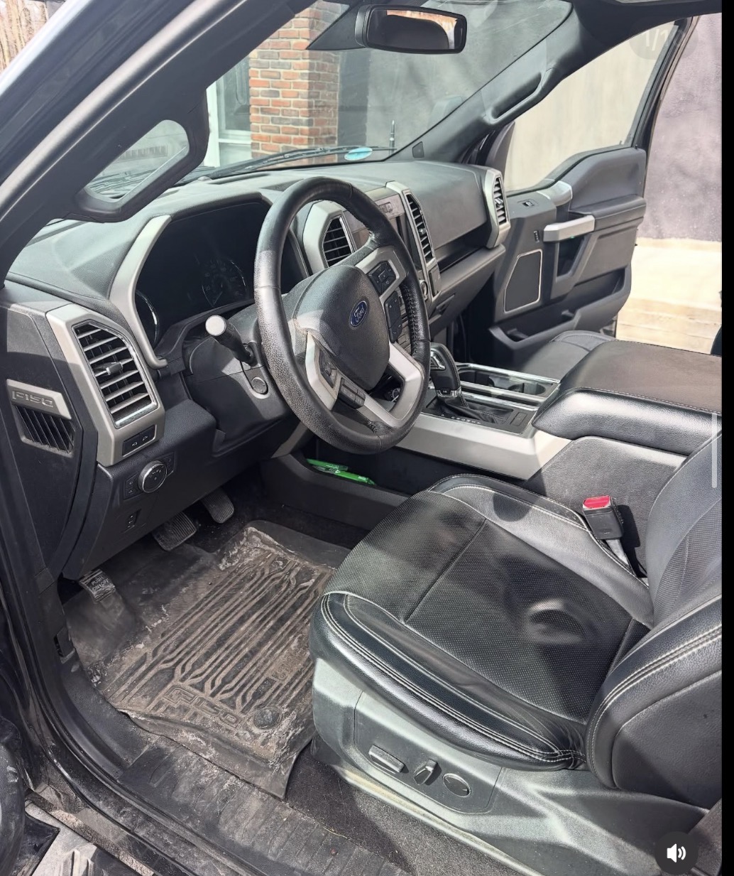 Truck driver area before interior detailing